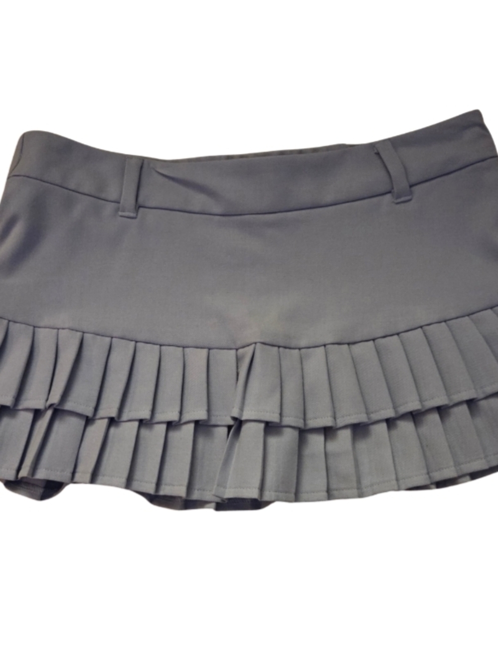 Hollister Light Blue Pleated Ruffle Mini Skirt